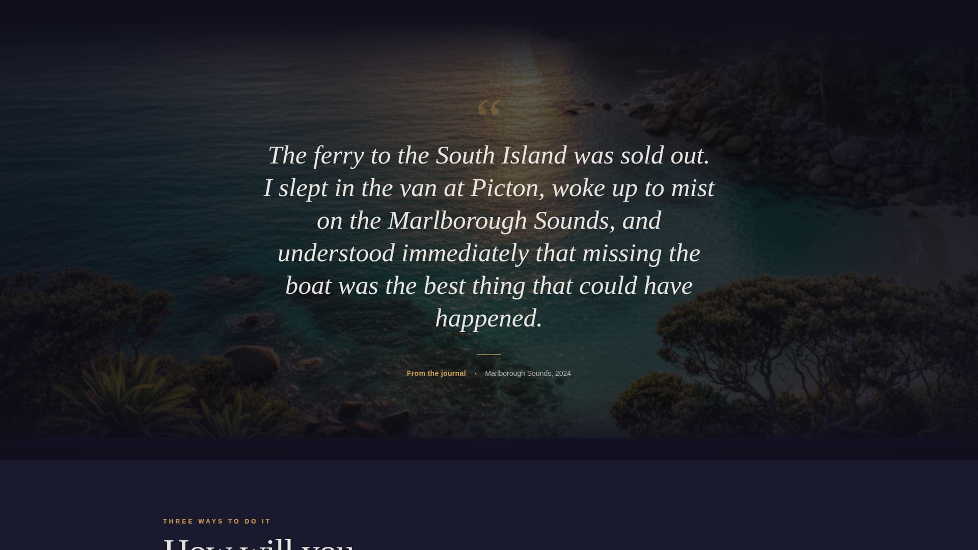 Wnaka - Cinematic Travel Landing Page Template