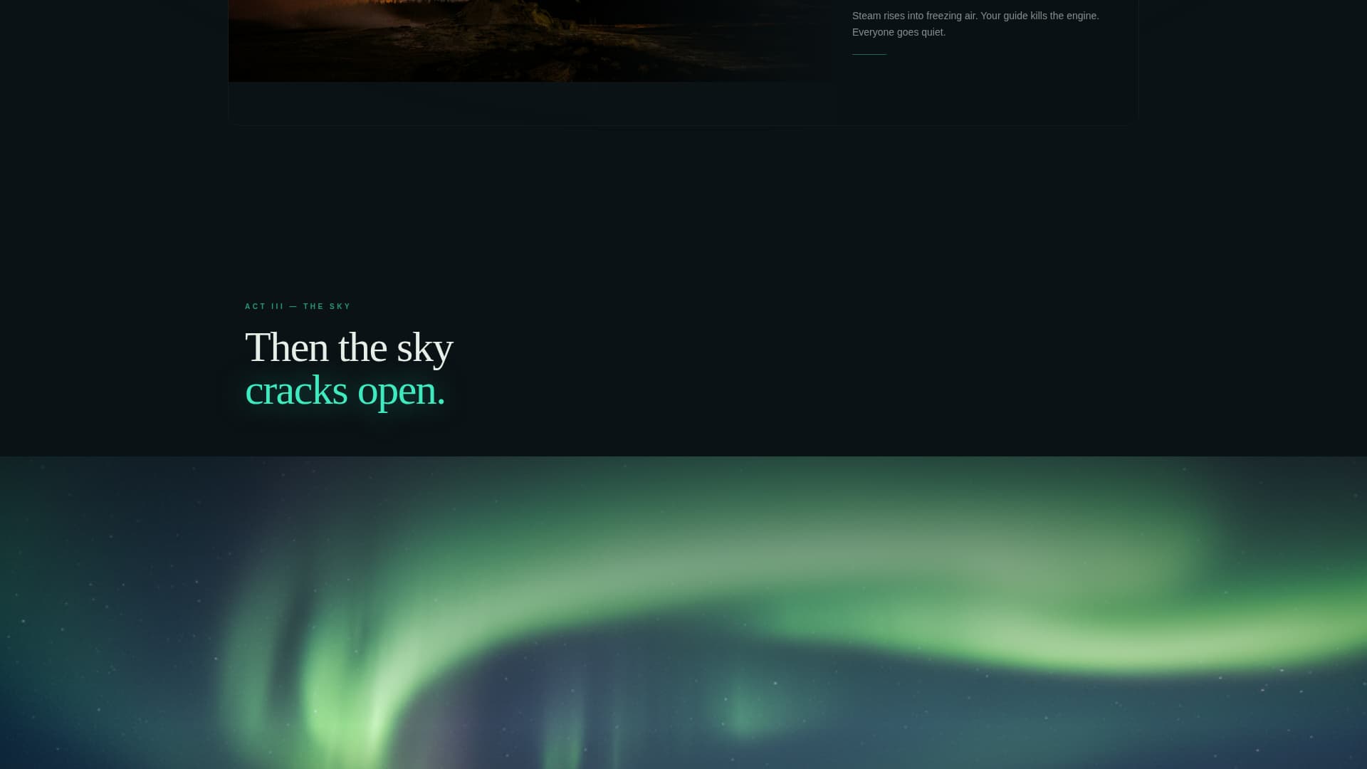 Aurora - Immersive Northernlights Landing Page Template