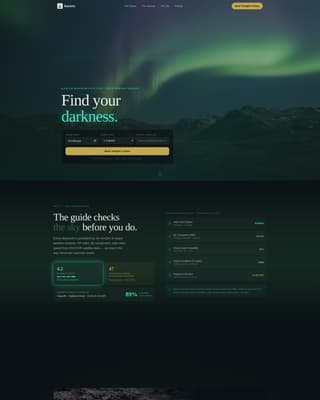 Aurora - Immersive Northernlights Landing Page Template