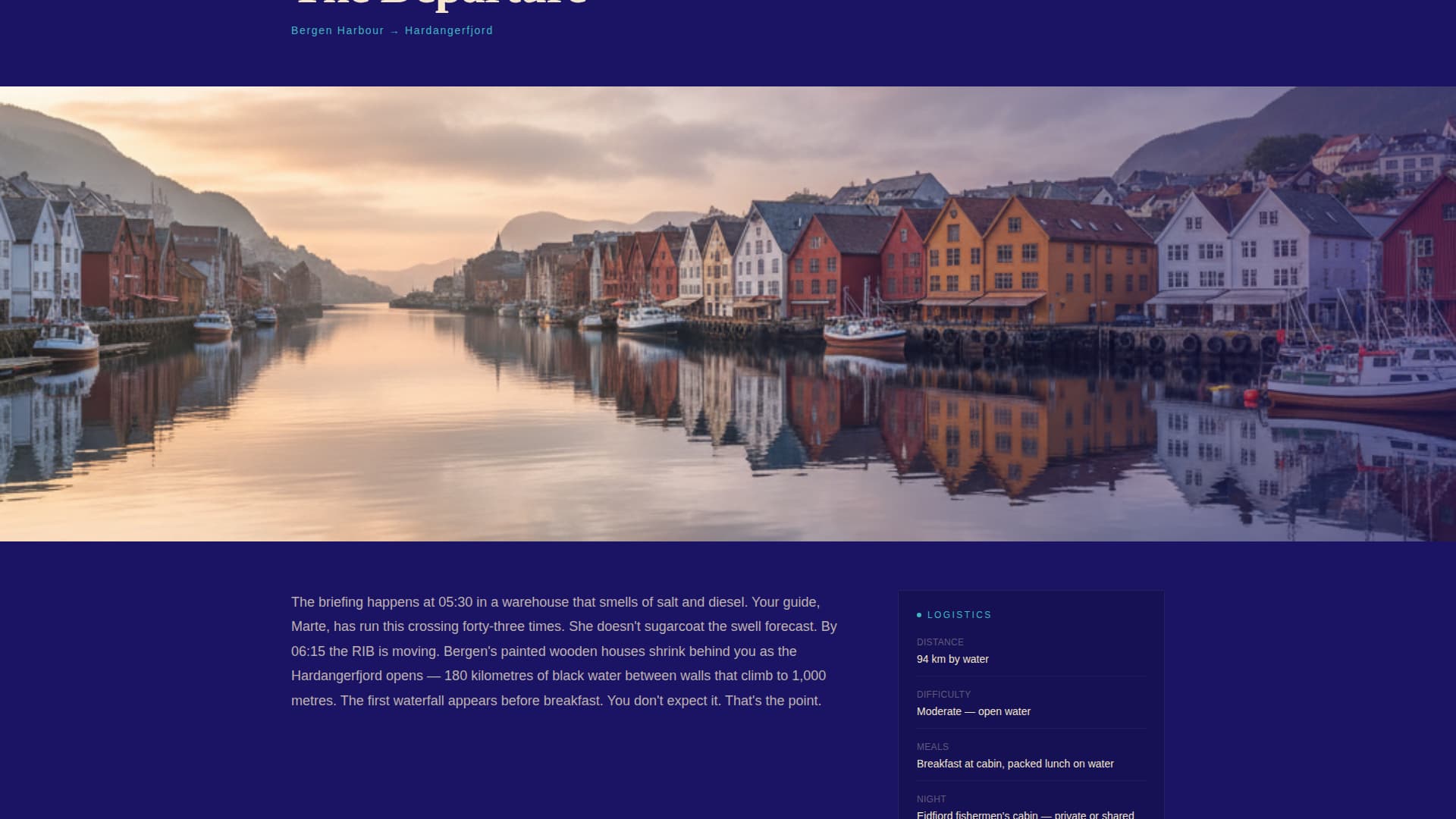 Fjord - Cinematic Adventure Landing Page Template