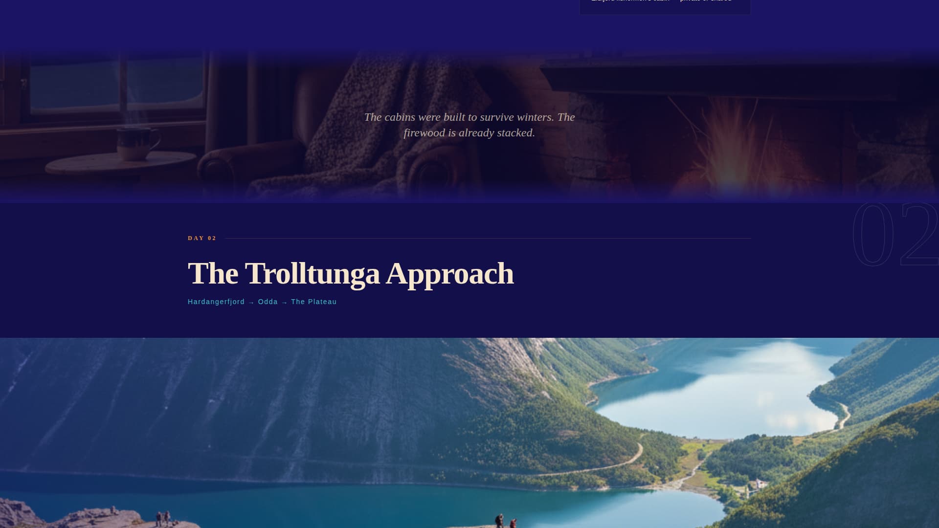 Fjord - Cinematic Adventure Landing Page Template