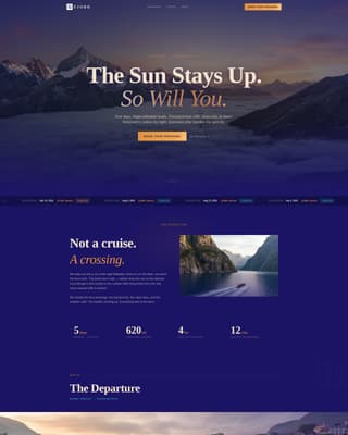 Fjord - Cinematic Adventure Landing Page Template