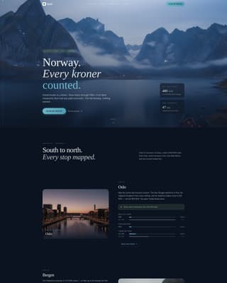 Fjord - Immersive Budgettravel Landing Page Template