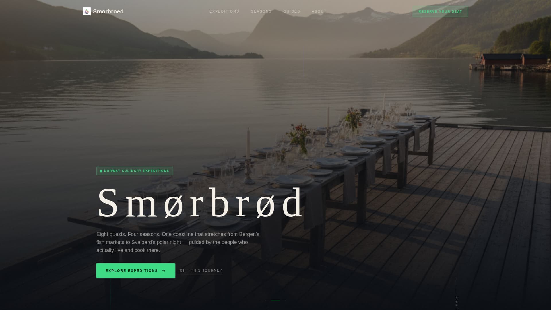 Smrbrd - Immersive Culinary Landing Page Template