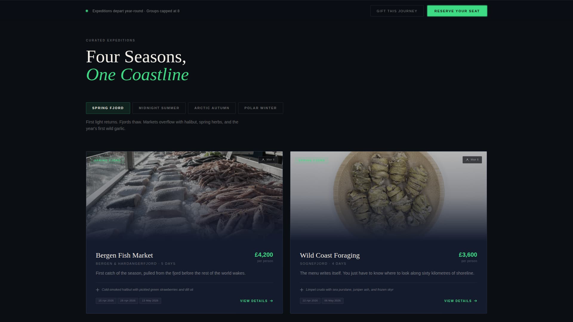 Smrbrd - Immersive Culinary Landing Page Template