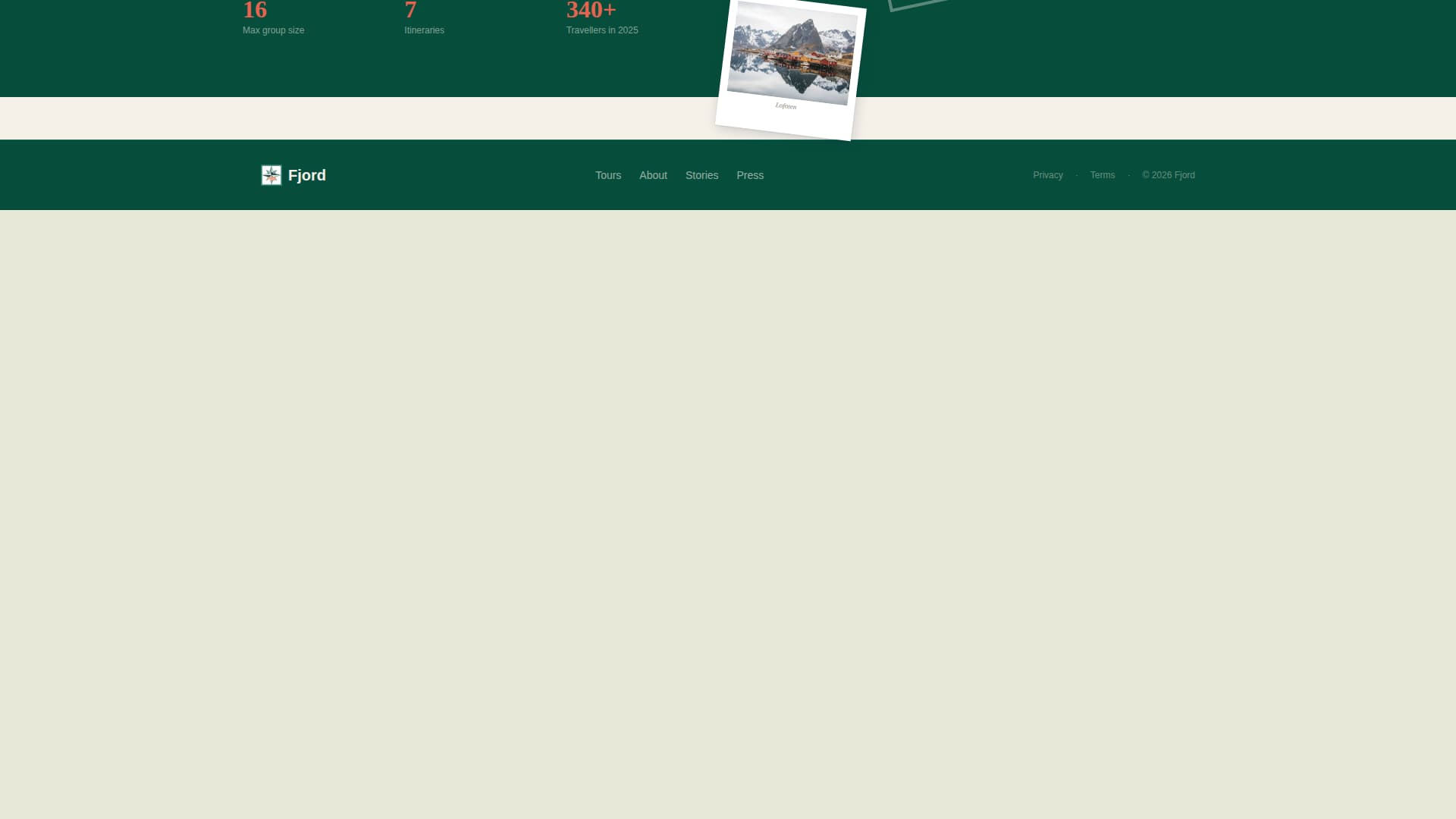 Fjord - Captivating Norway Landing Page Template