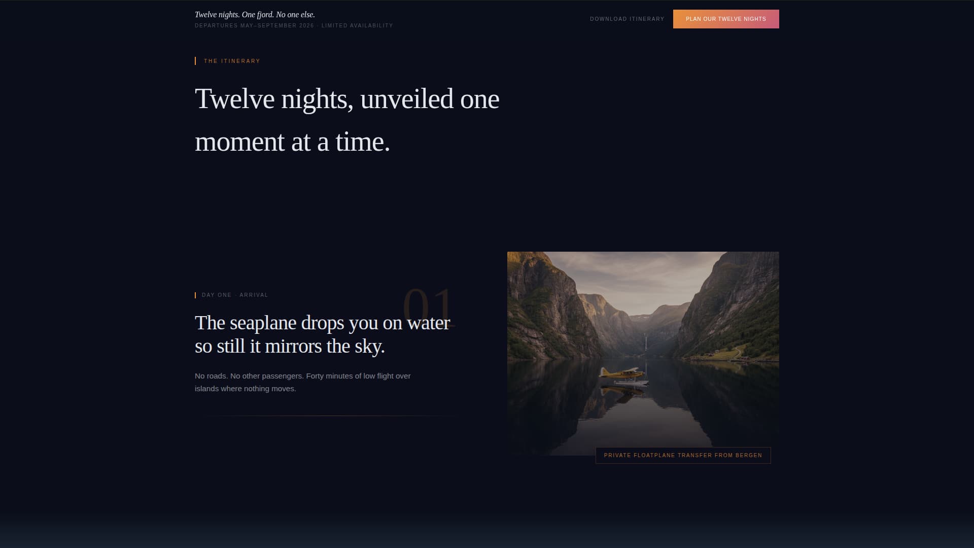 Fjord - Breathtaking Honeymoon Landing Page Template