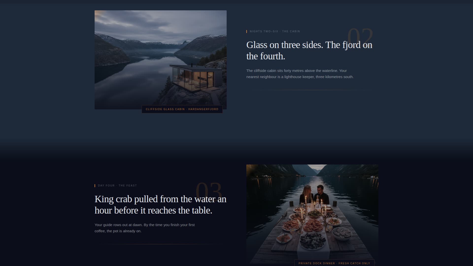 Fjord - Breathtaking Honeymoon Landing Page Template