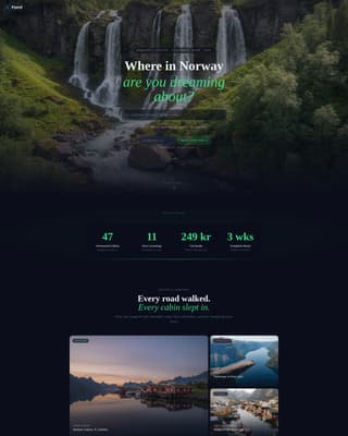 Fjord - Immersive Norway Landing Page Template