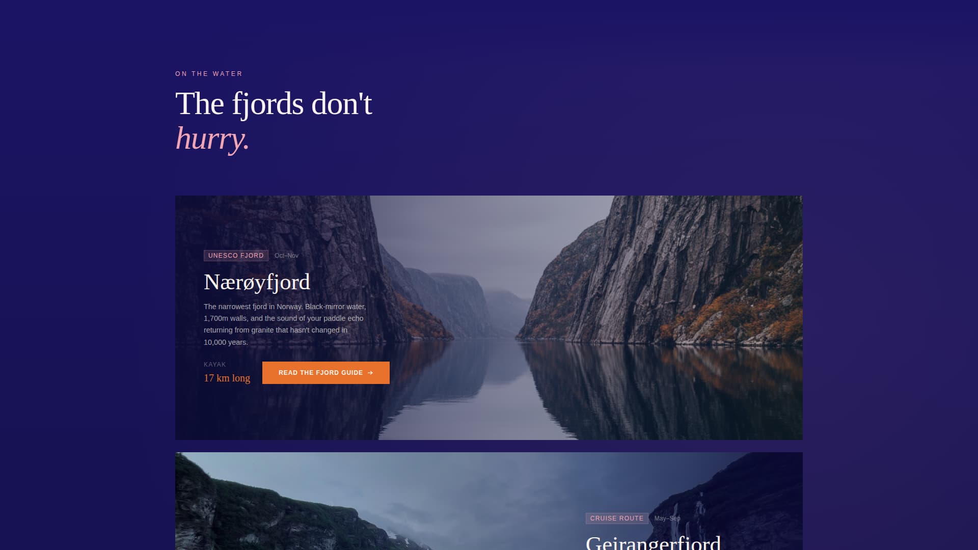 Fjord - Breathtaking Norway Landing Page Template