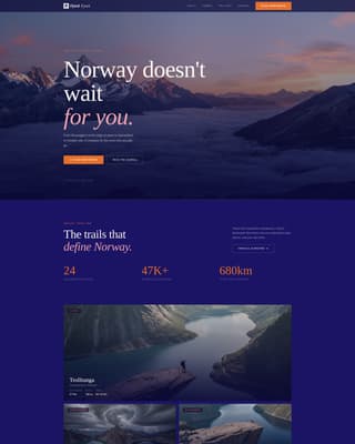 Fjord - Breathtaking Norway Landing Page Template