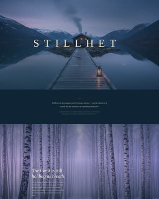 Stillhet - Immersive Wellness Landing Page Template