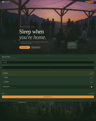 Basecamp - Adventurous Hostel Landing Page Template