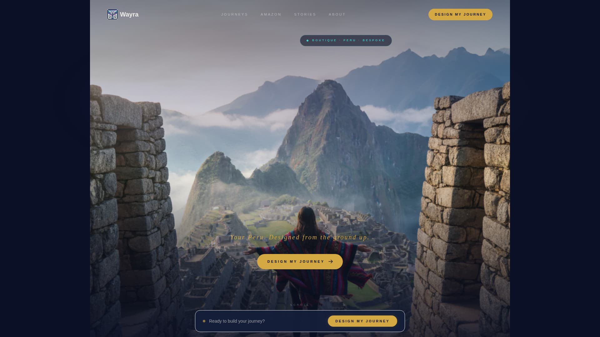 Wayra - Immersive Peru Landing Page Template