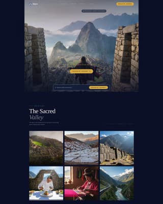 Wayra - Immersive Peru Landing Page Template