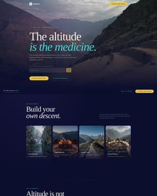 Altiplano - Immersive Retreat Landing Page Template