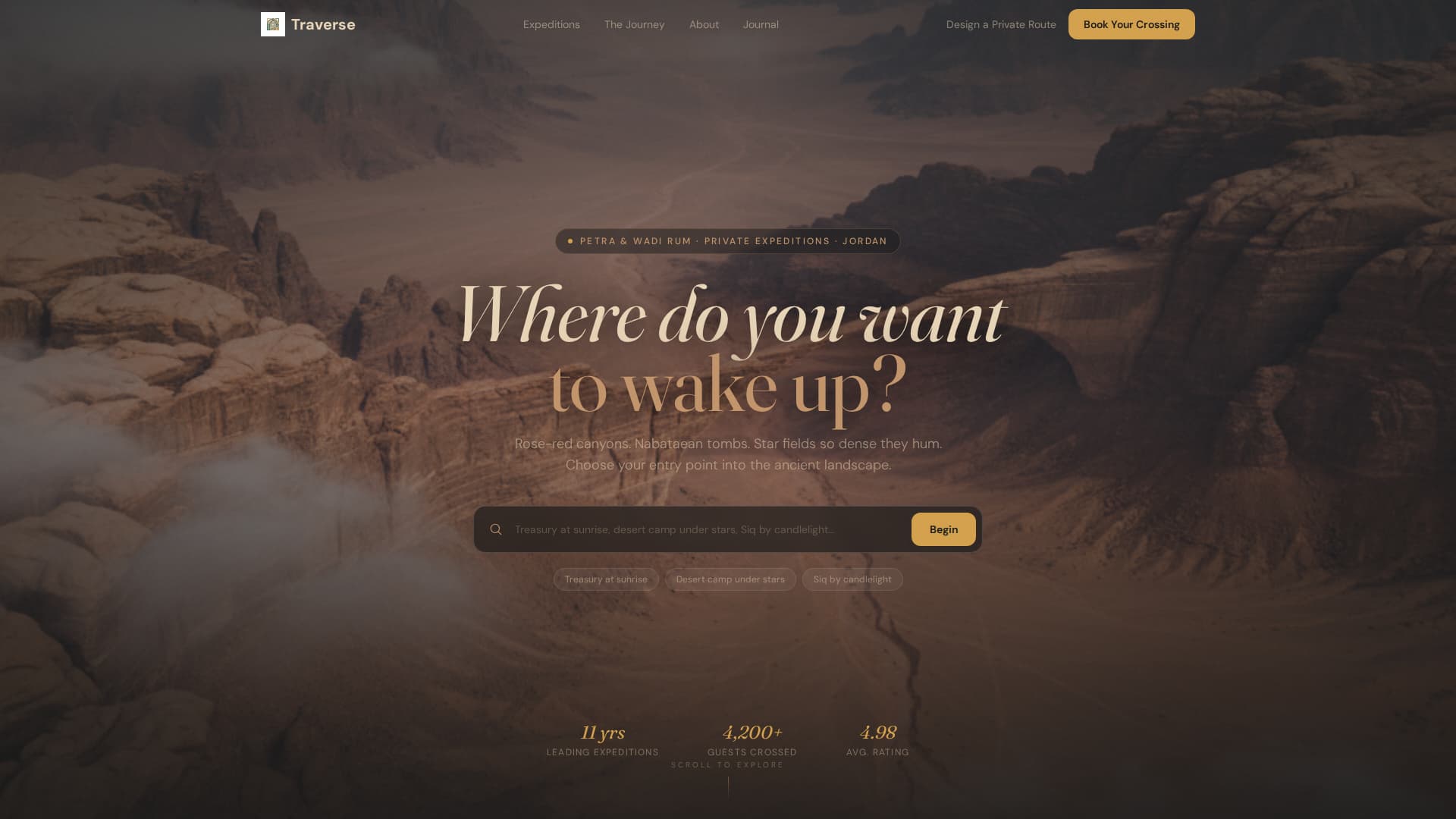 Traverse - Immersive Heritage Landing Page Template