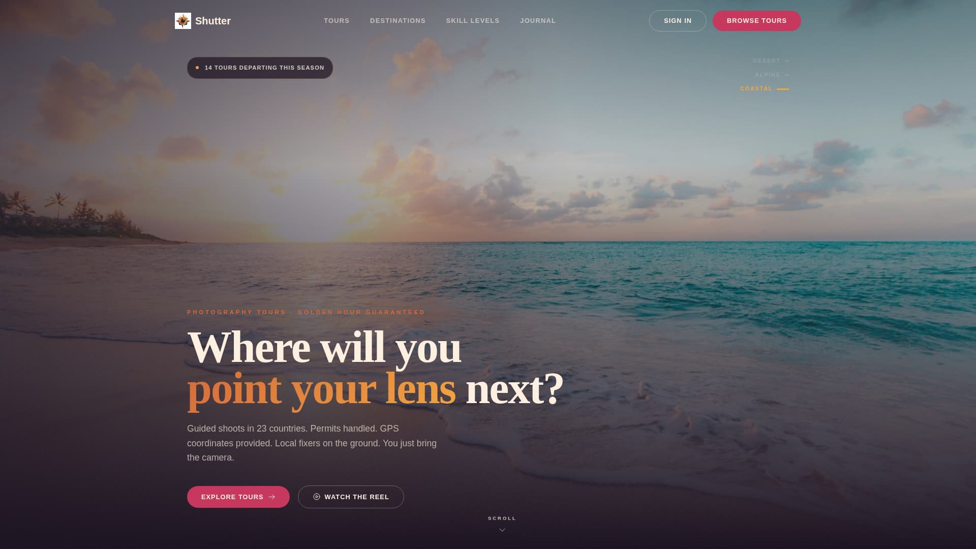 Lens Pro — Photography Landing Page Template