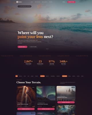 Adventure Photography Tour Company Website Template