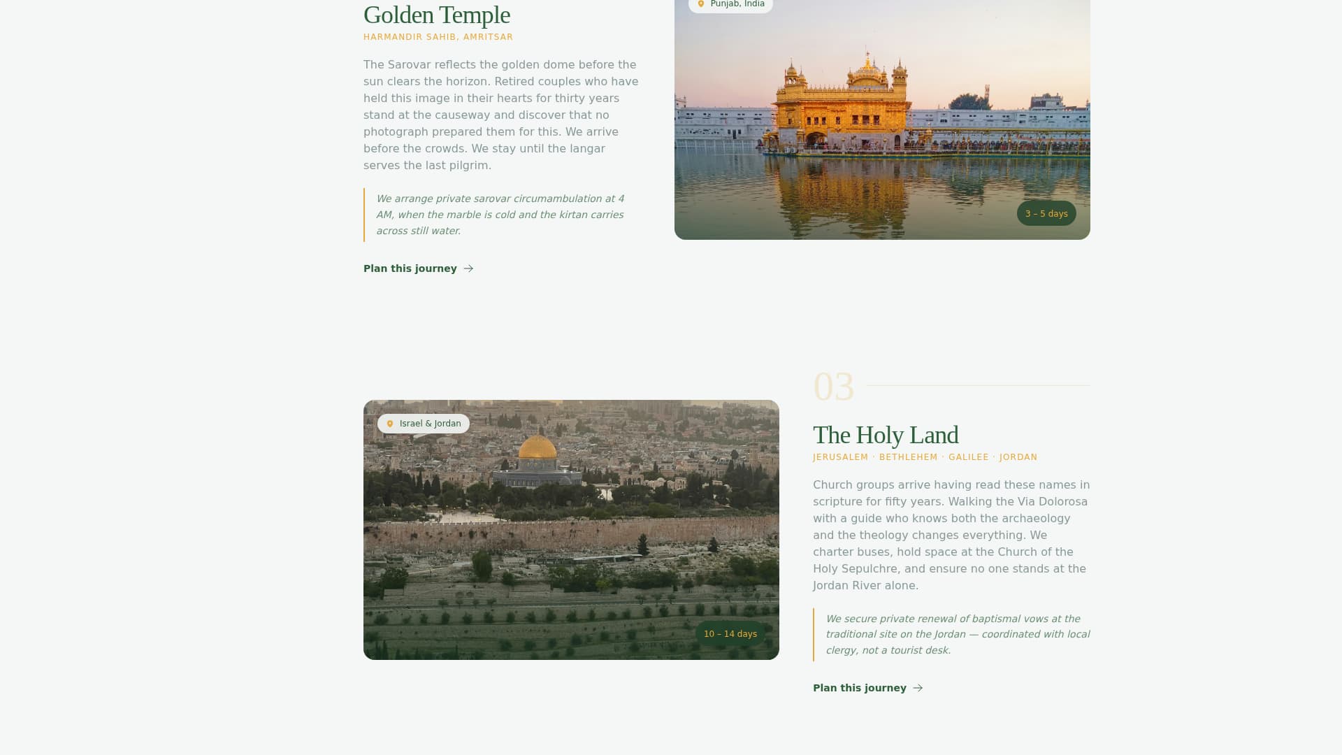Yatra - Sacred Pilgrimage Landing Page Template
