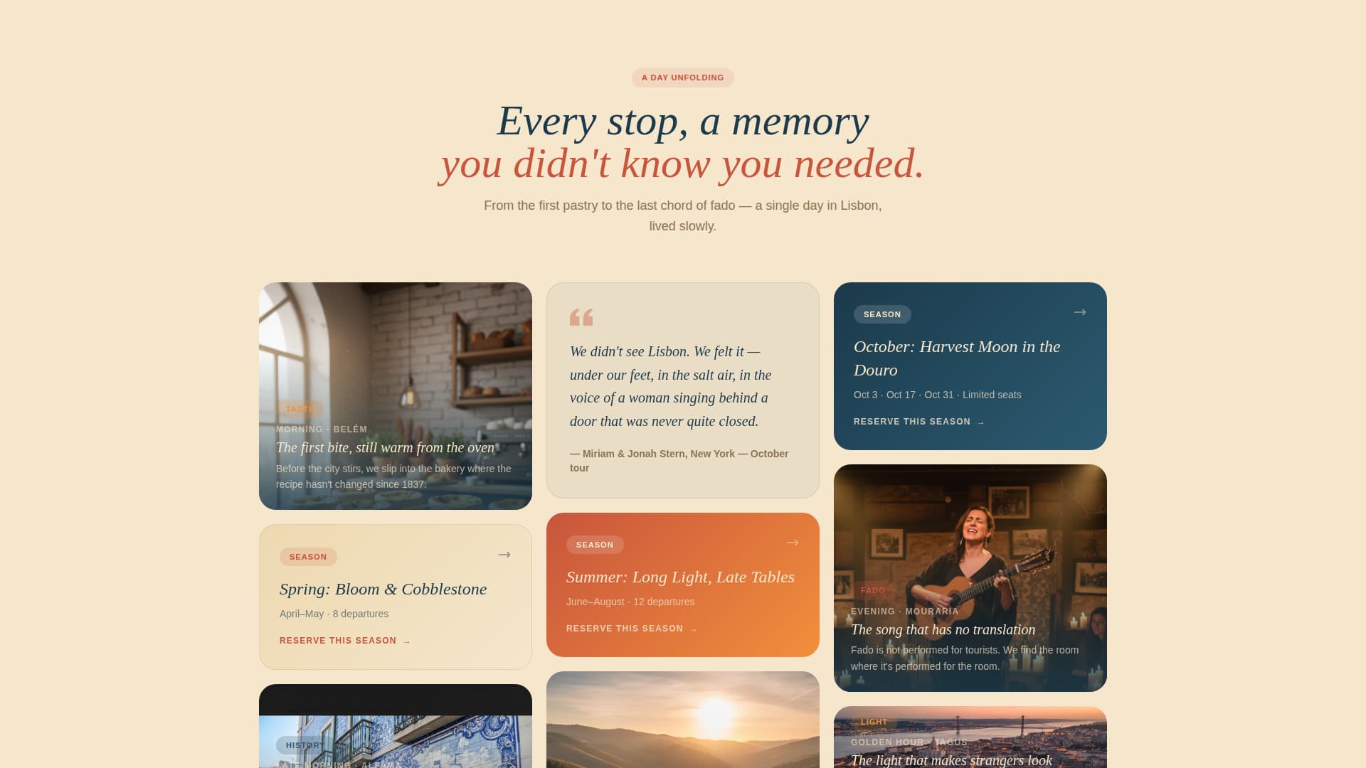 Fado - Immersive Cultural Landing Page Template