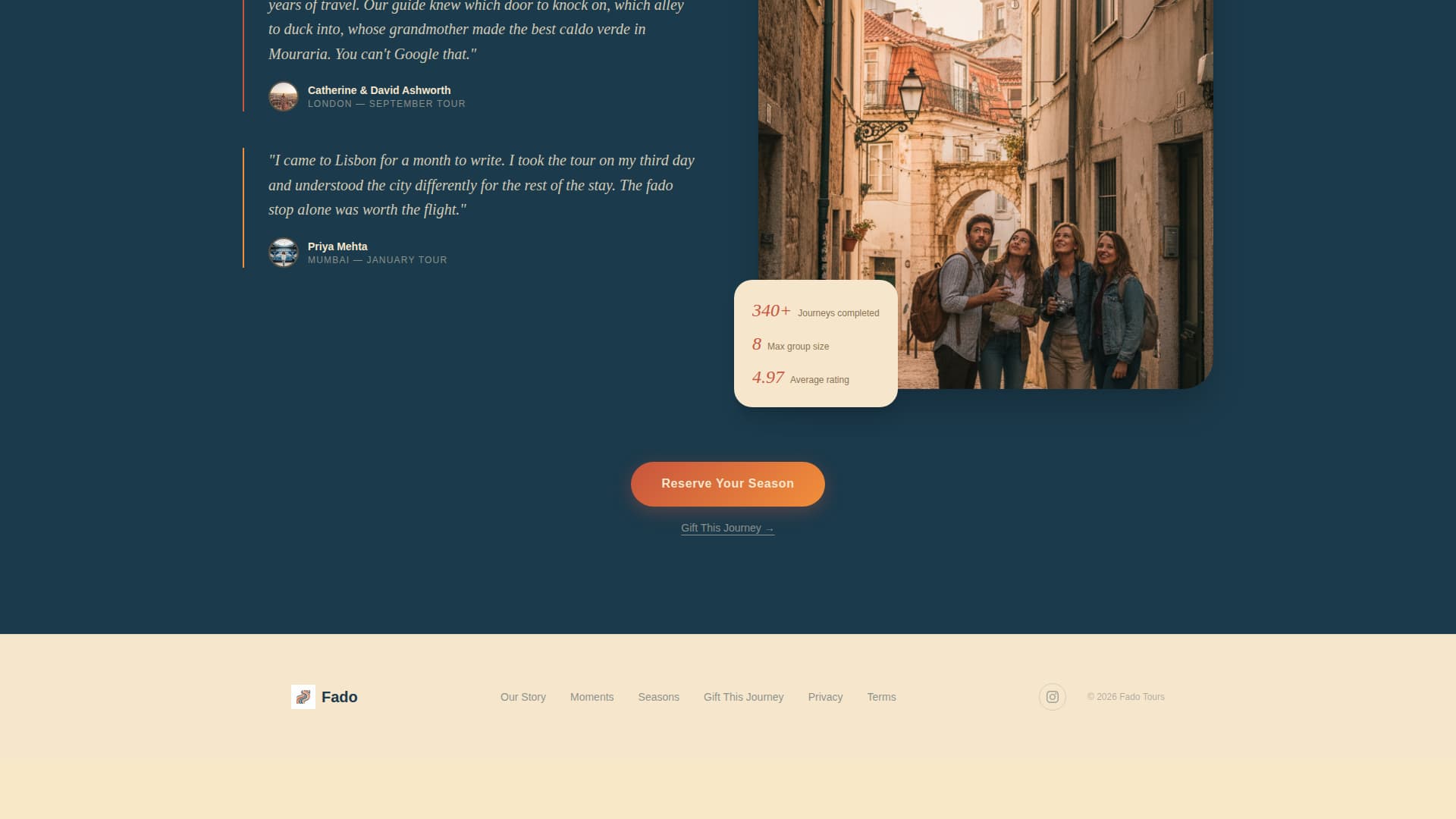 Fado - Immersive Cultural Landing Page Template
