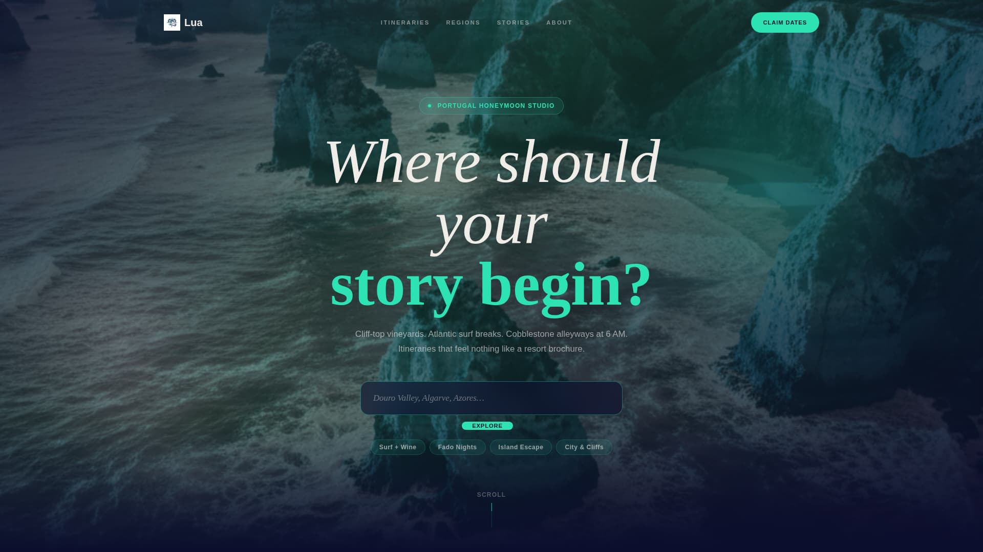 Lua - Cinematic Honeymoon Landing Page Template