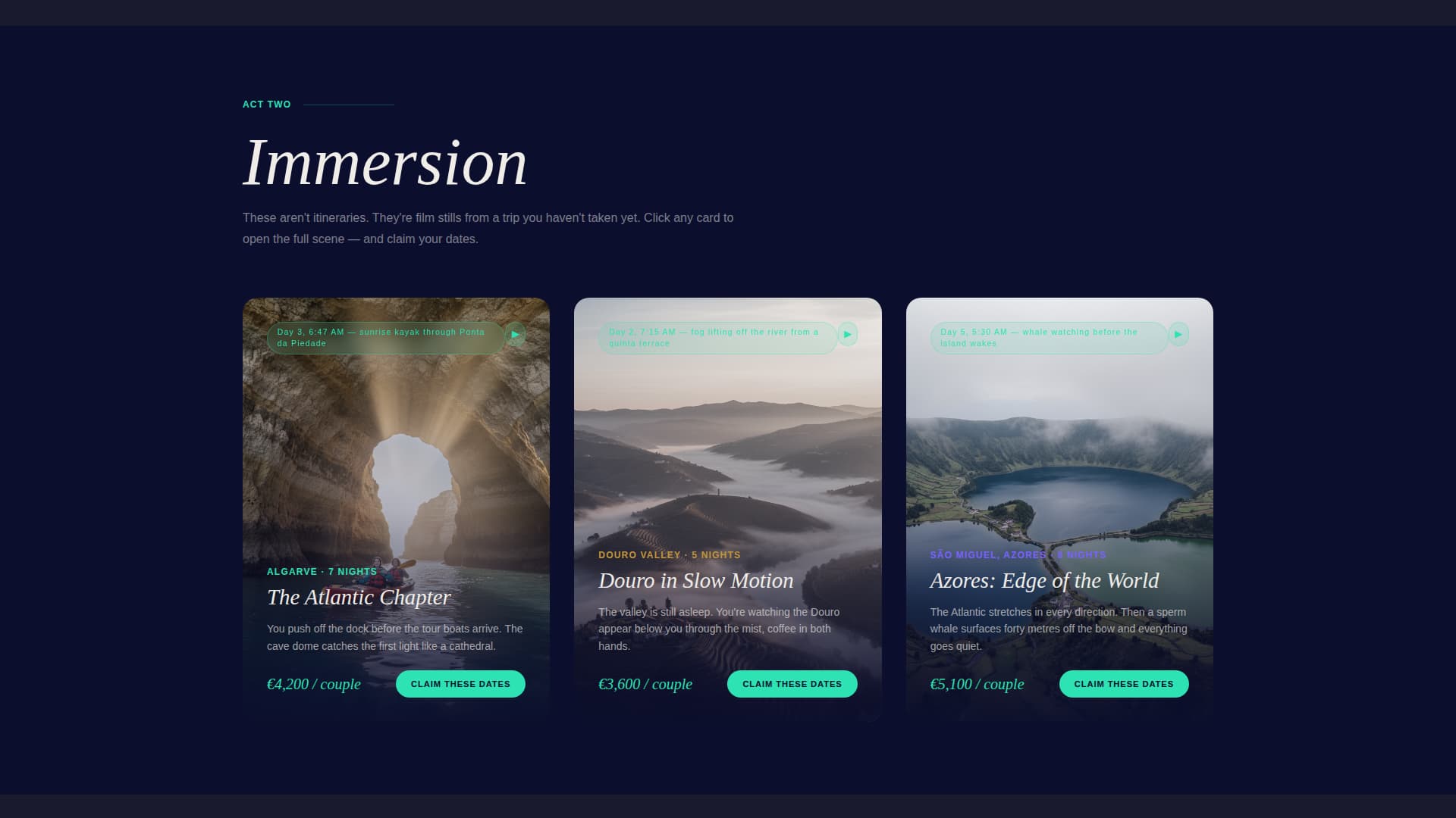 Lua - Cinematic Honeymoon Landing Page Template