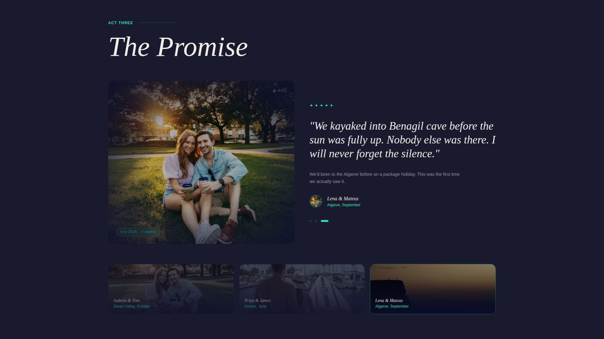 Lua - Cinematic Honeymoon Landing Page Template