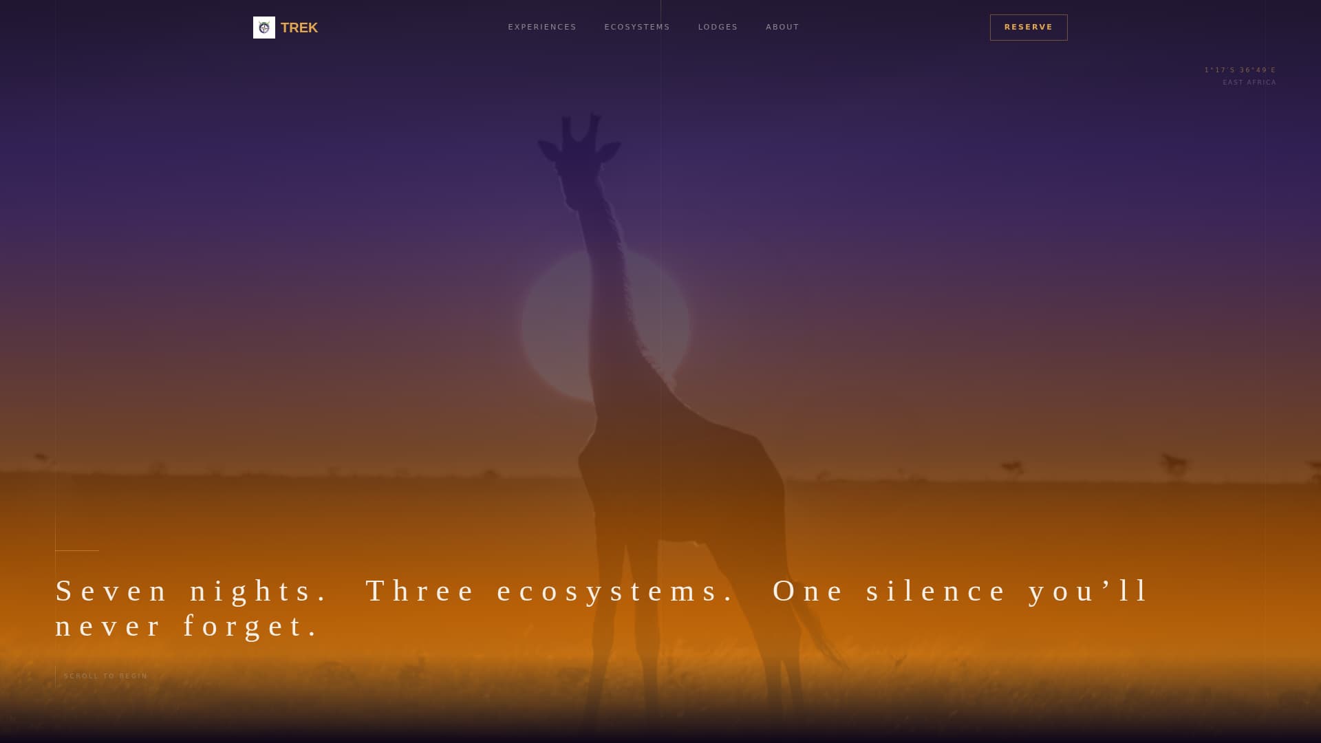 Trek - Breathtaking Safari Landing Page Template