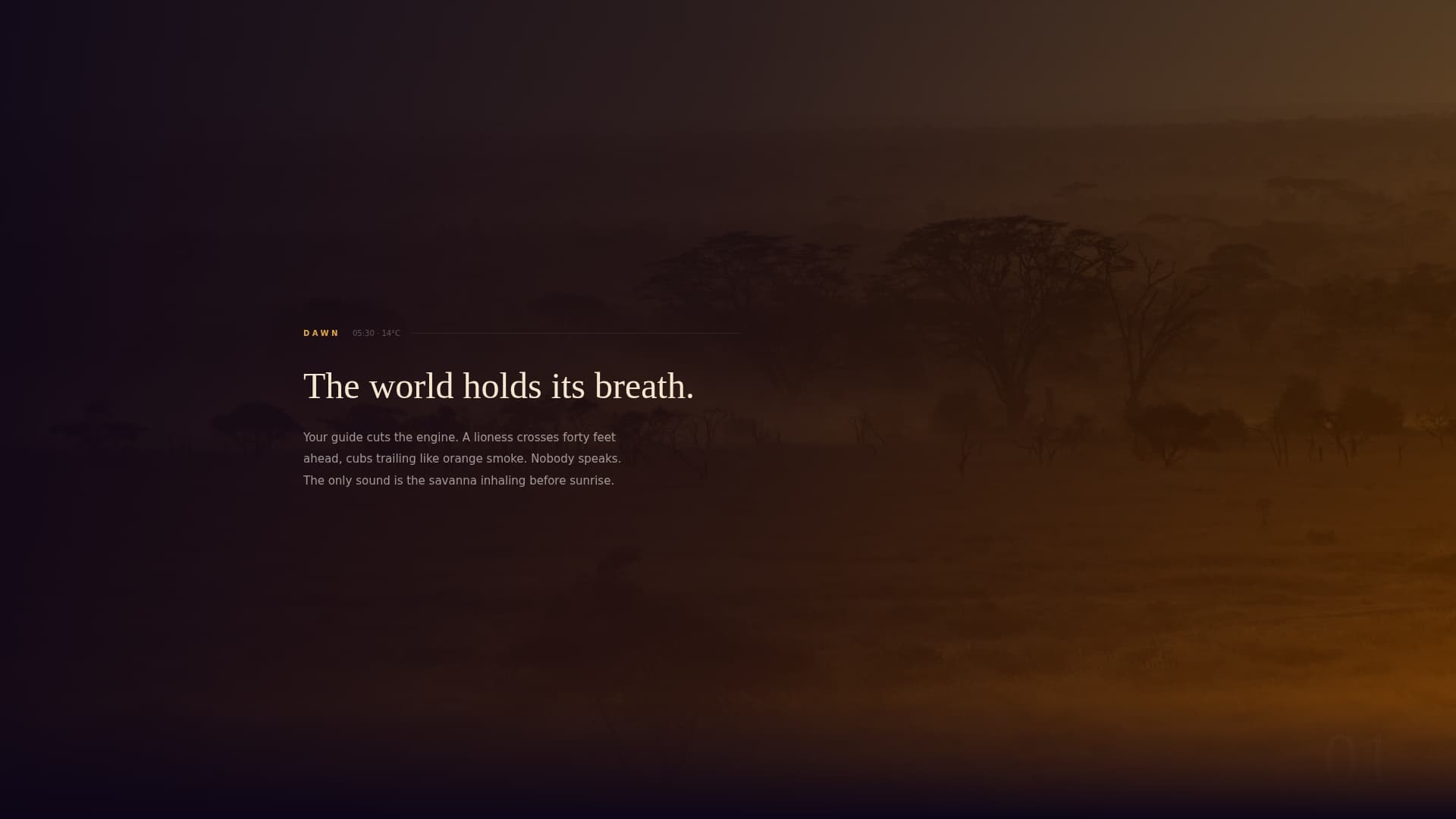 Trek - Breathtaking Safari Landing Page Template