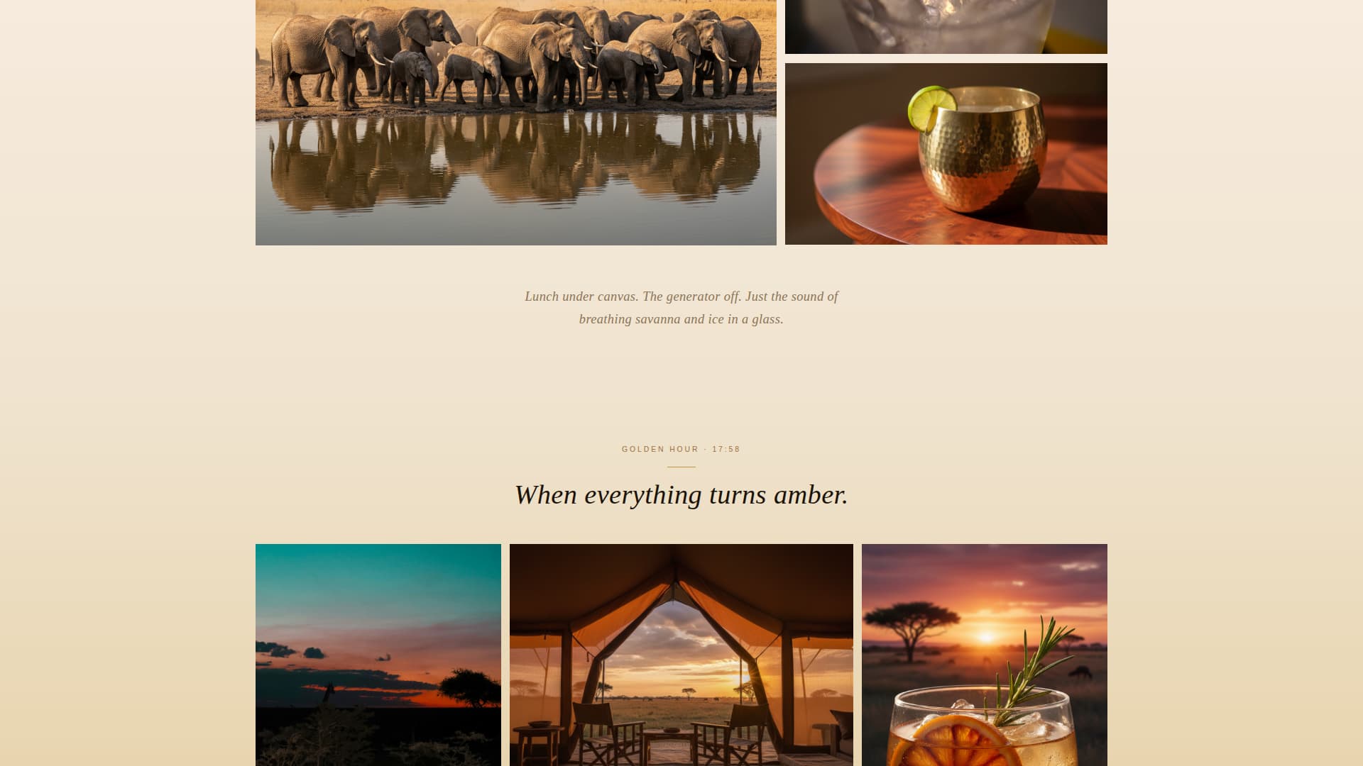 Tented - Luxe Safari Landing Page Template