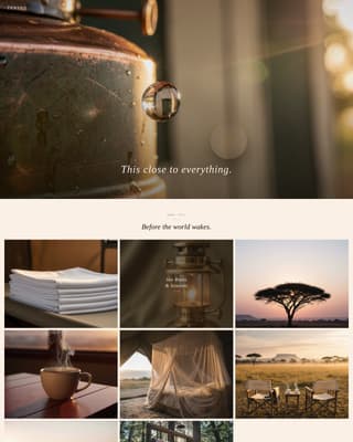 Campground & Glamping Specialist Booking Website Template