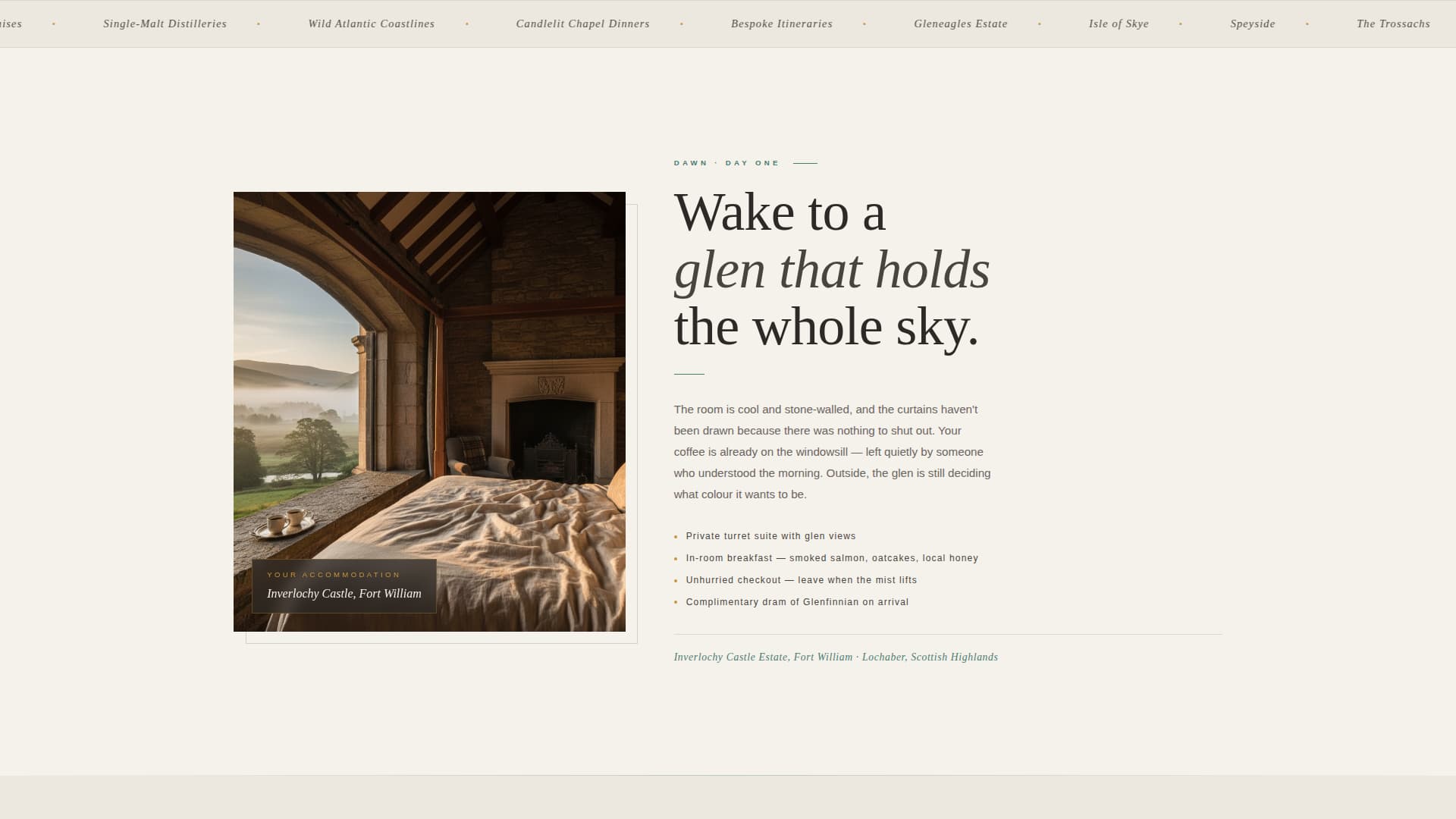 Scotland Travel Pricing Website Template