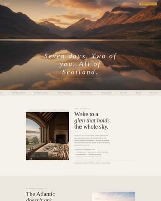 Scotland Travel Pricing Website Template