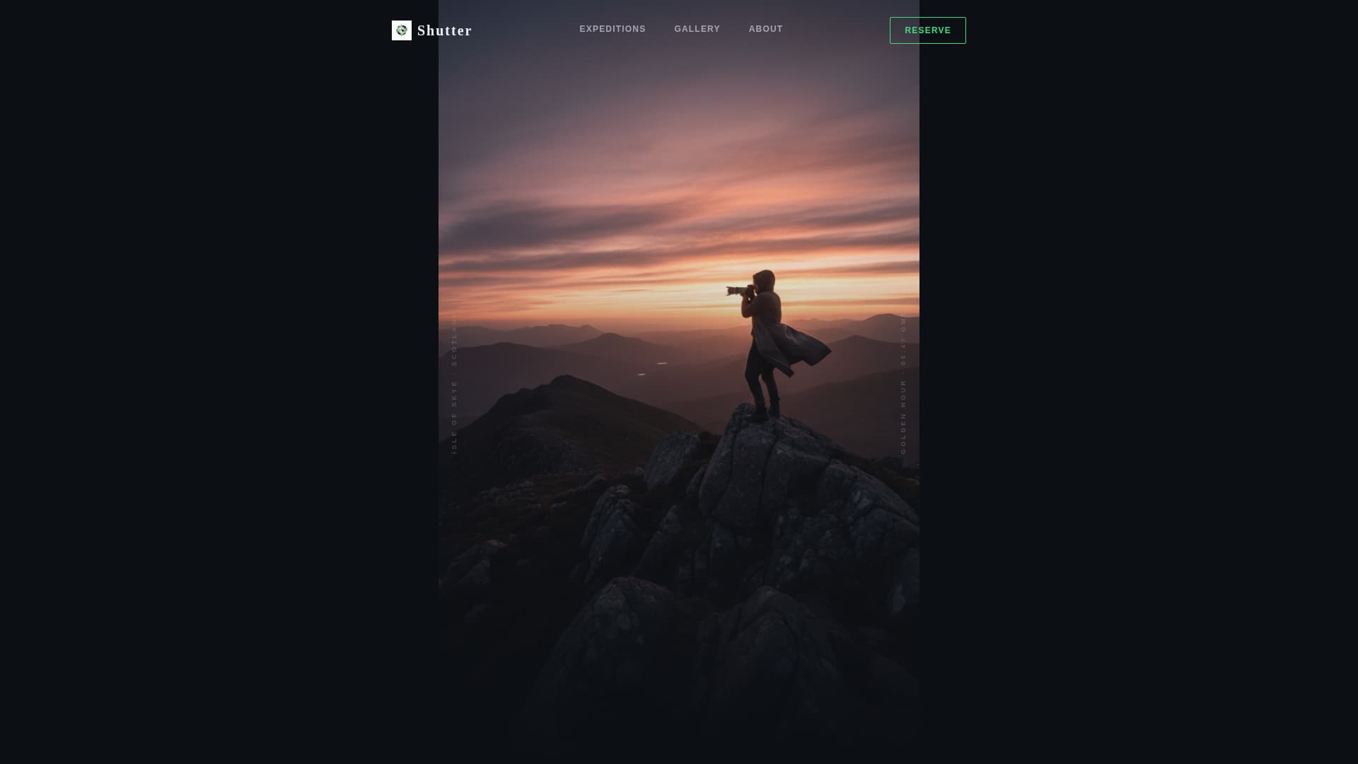 Aperture Pro — Photography Landing Page Template