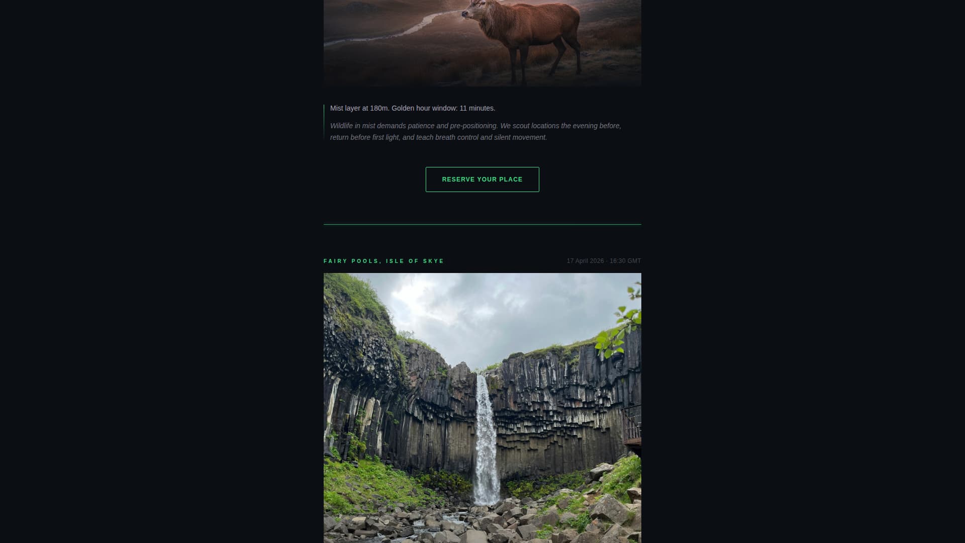 Aperture Pro — Photography Landing Page Template