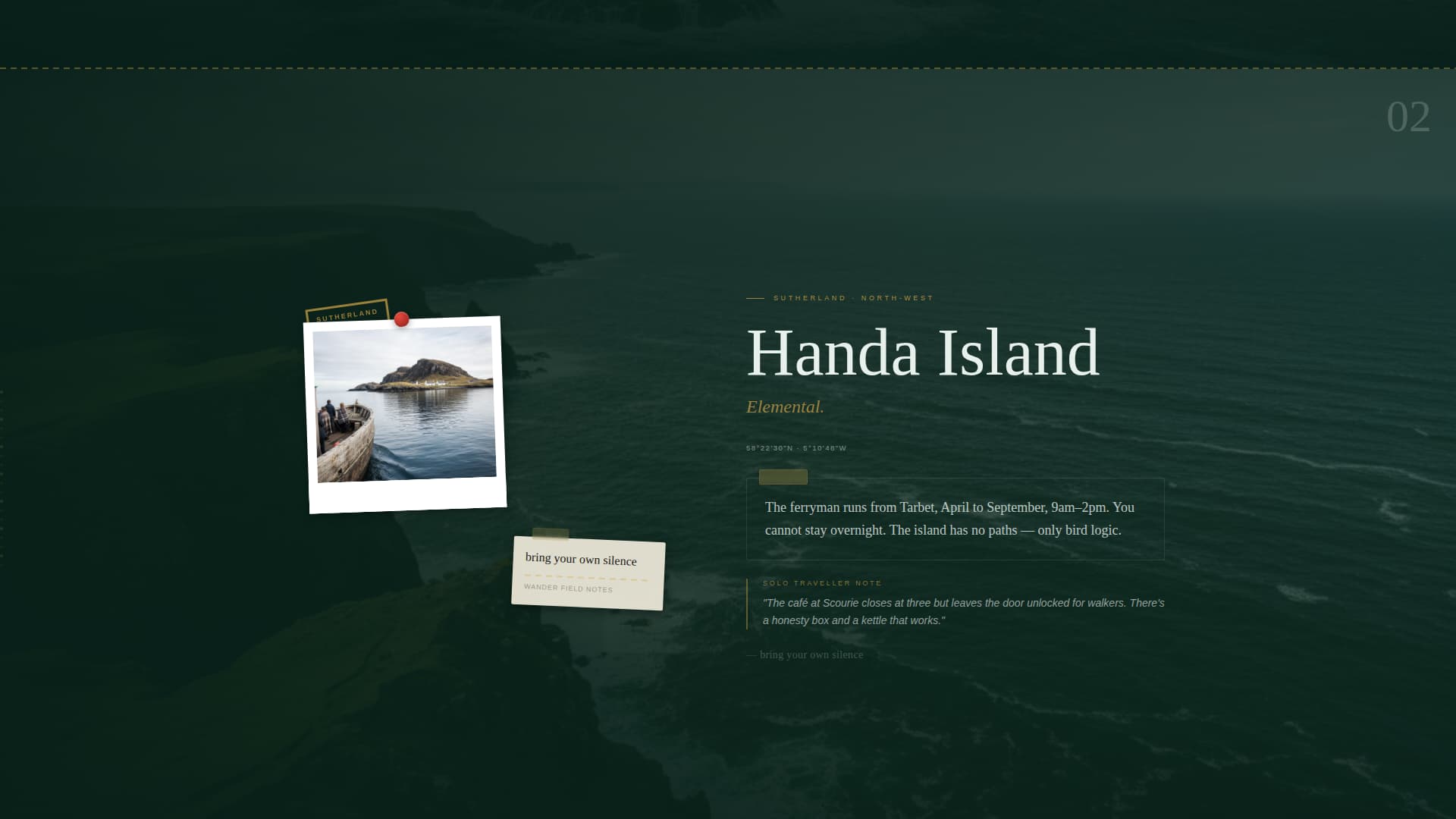 Wander - Immersive Scotland Landing Page Template