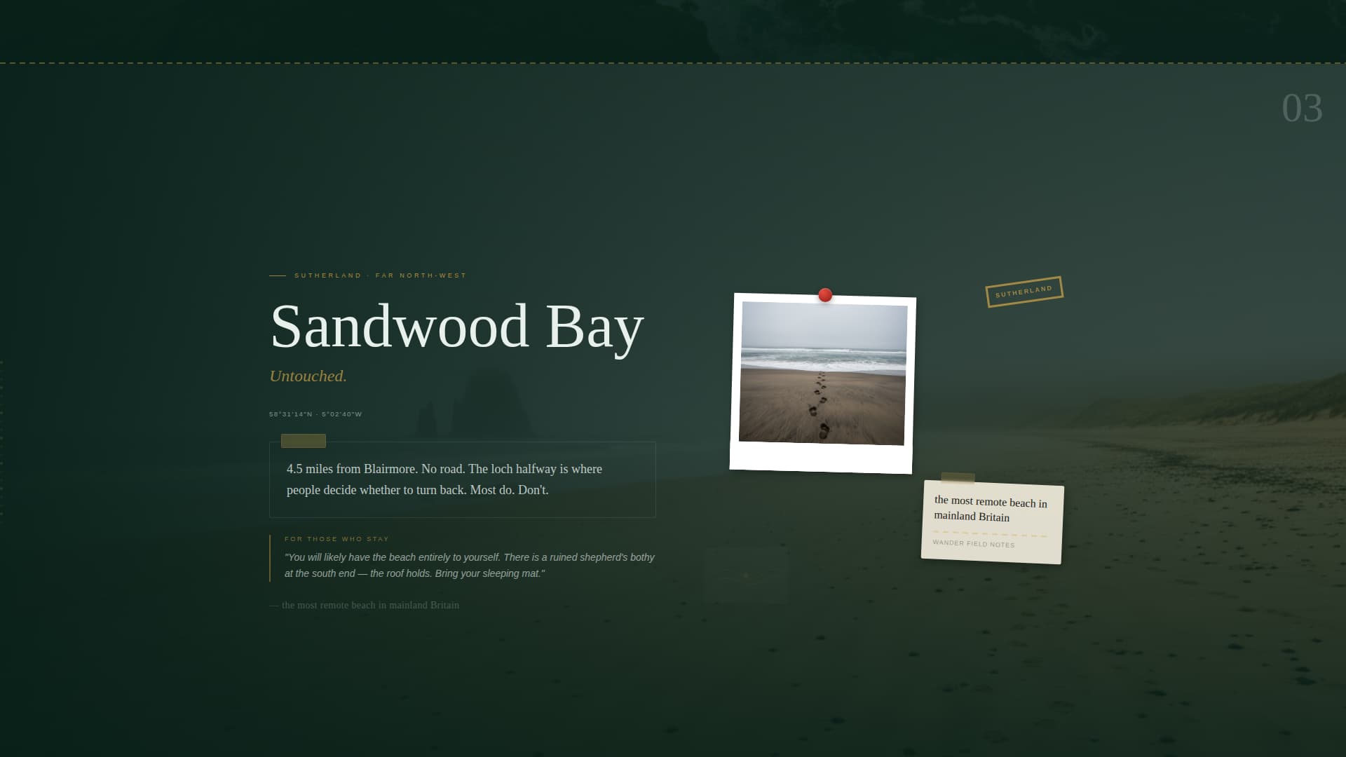Wander - Immersive Scotland Landing Page Template