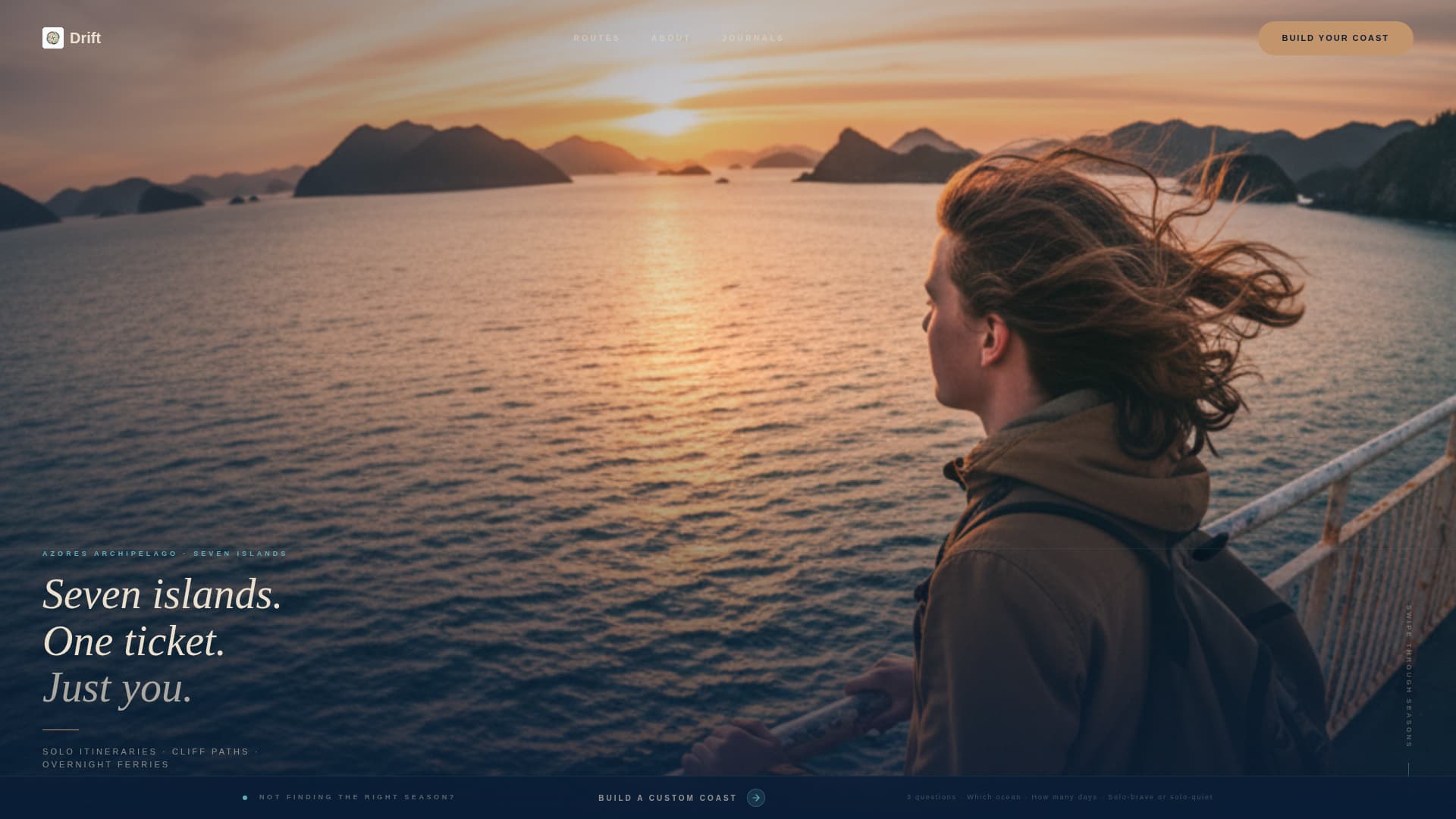 Wander — Solo Travel Landing Page Template