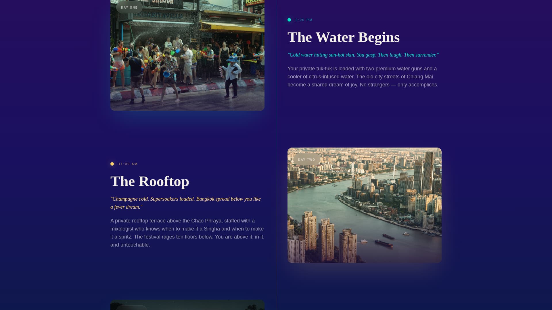 Songkran - Immersive Festival Landing Page Template