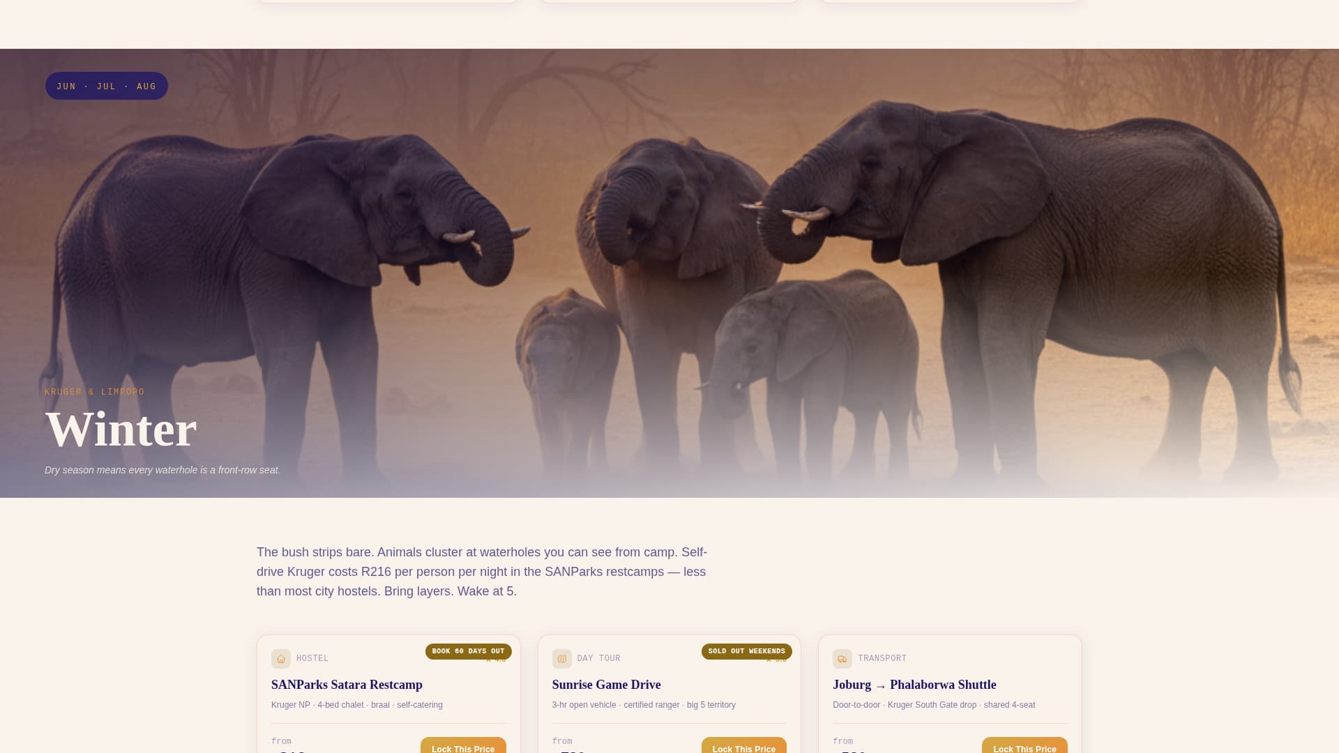 Drift - Immersive Budget Travel Landing Page Template