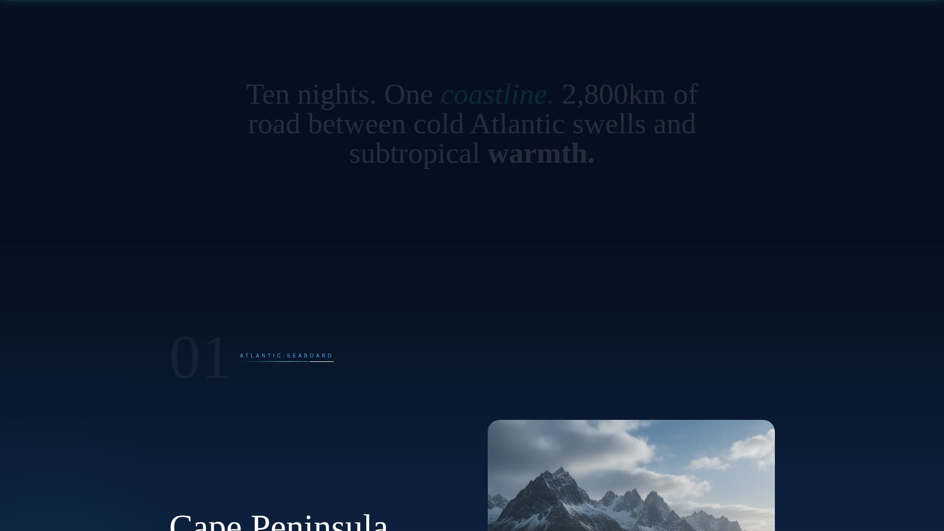 Voyage - Cinematic Coastline Landing Page Template