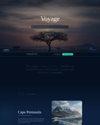 South Africa Travel Booking Website Template