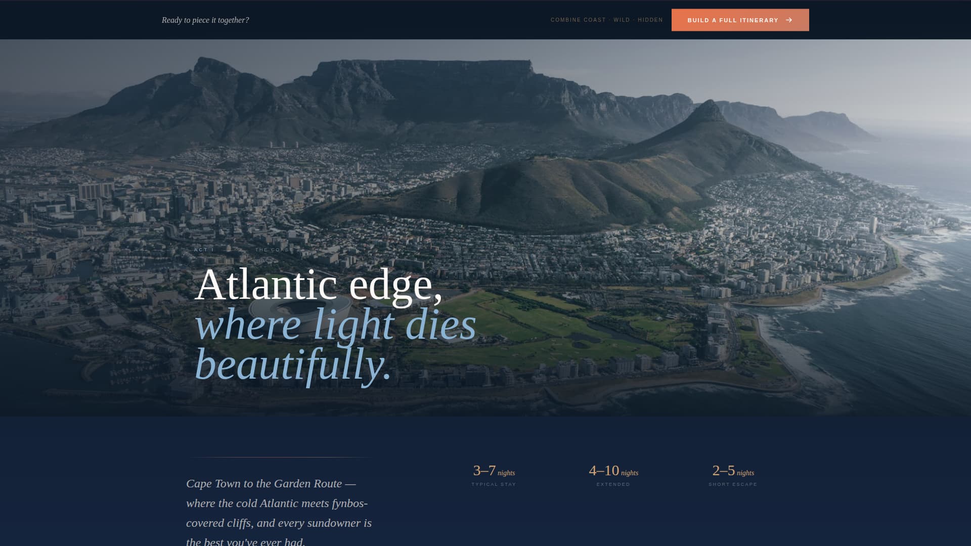Safari - Immersive Luxury Landing Page Template