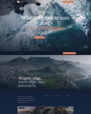 South Africa Travel Portfolio Website Template