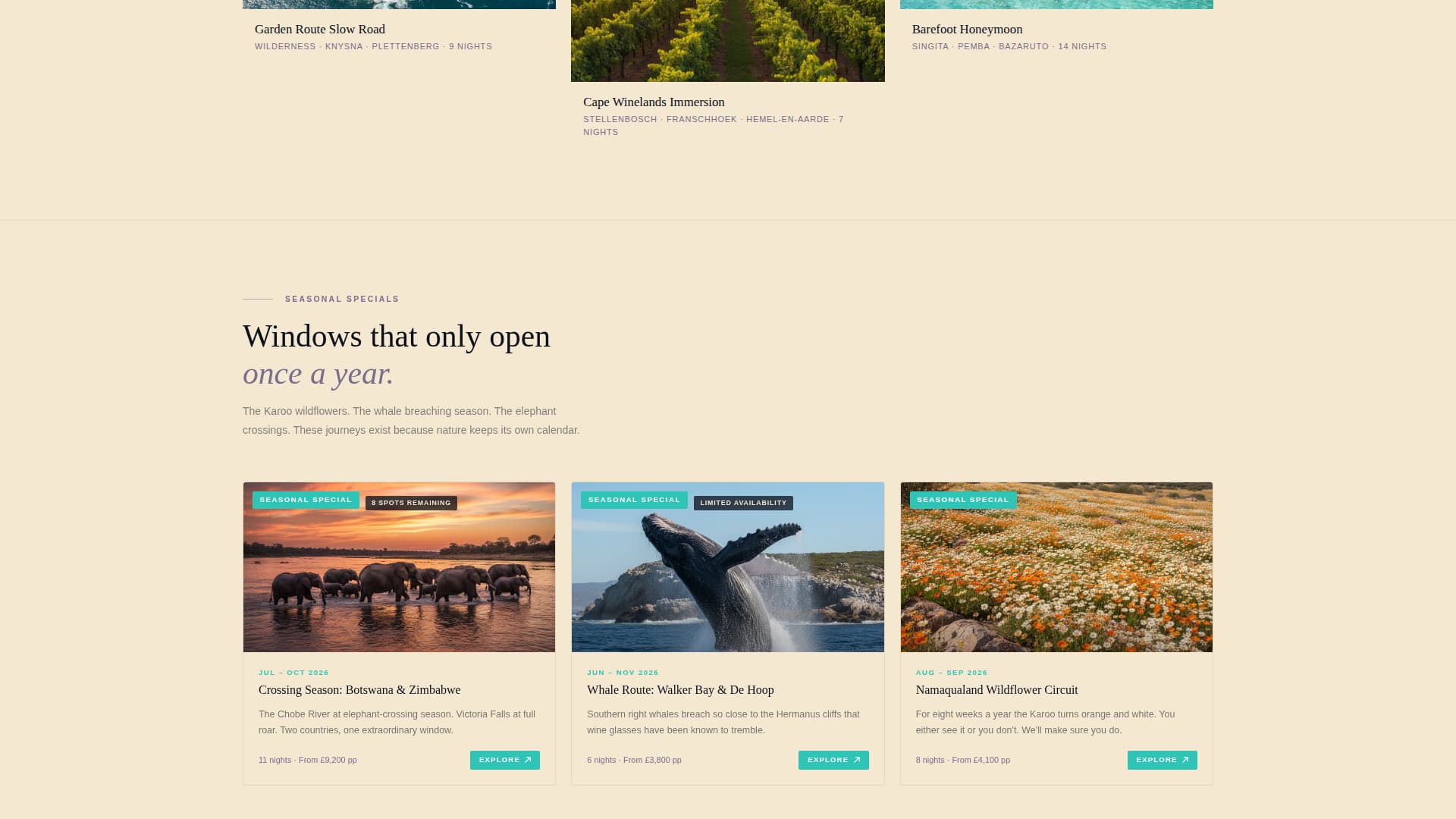 Safari — Luxury Journey Landing Page Template
