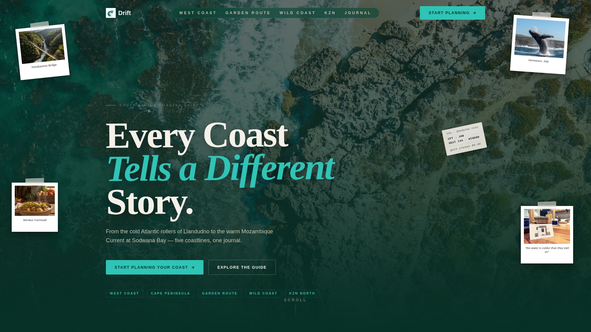 Drift - Captivating Coastline Landing Page Template