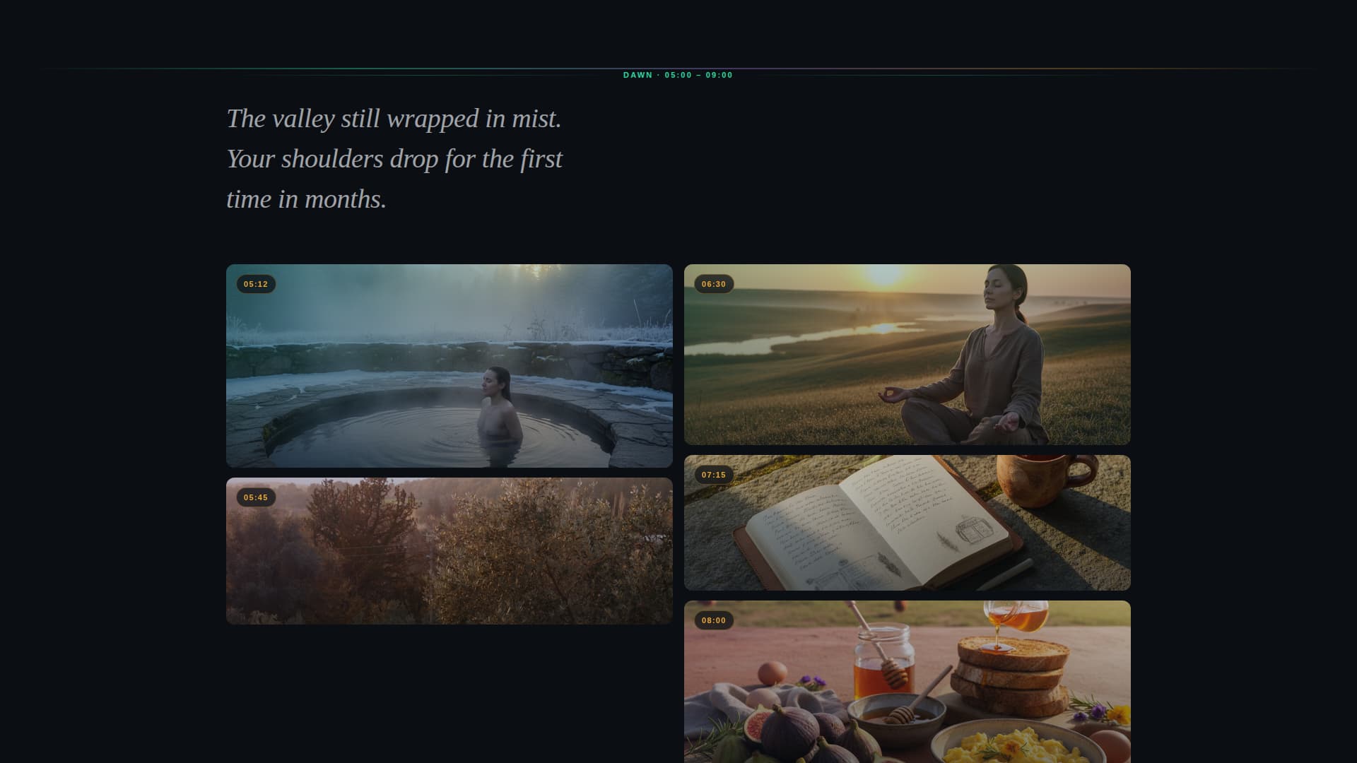 Retiro - Immersive Wellness Landing Page Template