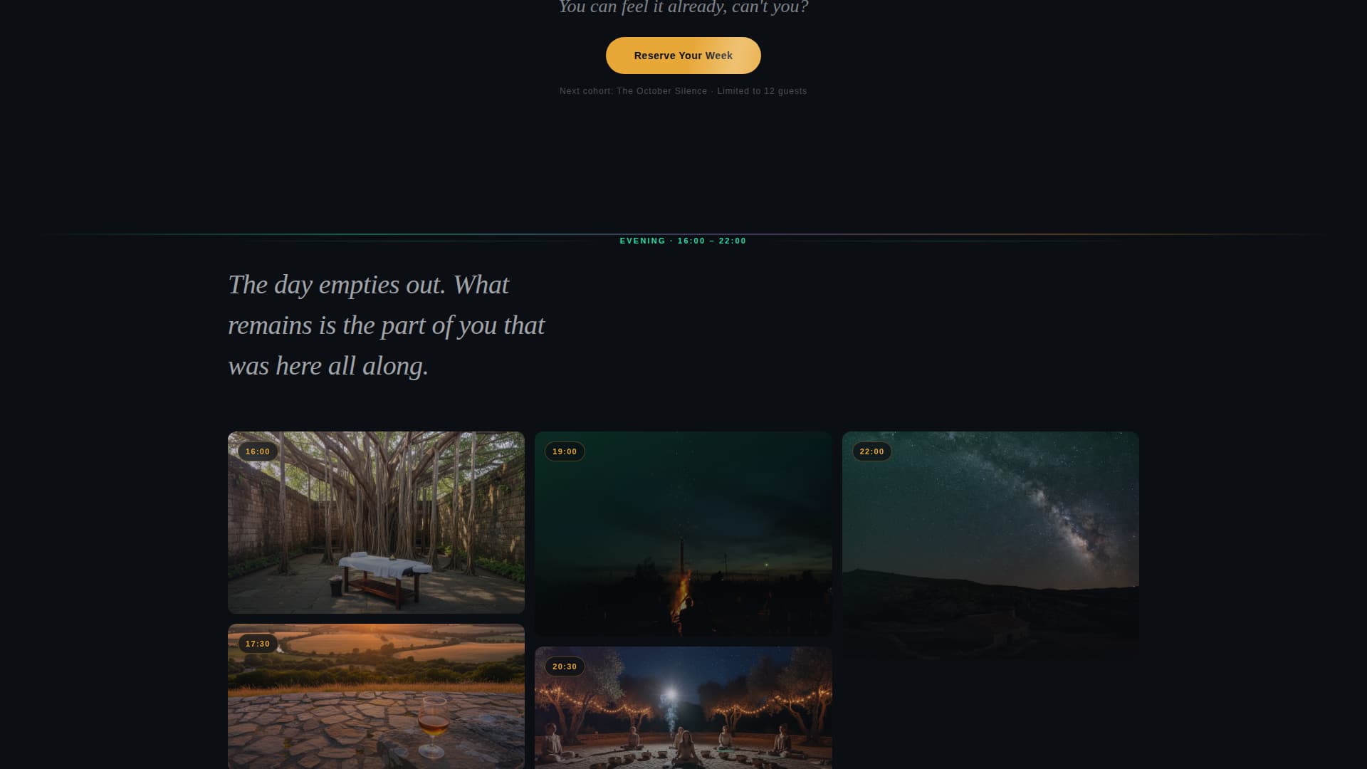 Retiro - Immersive Wellness Landing Page Template